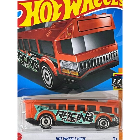 Hot Wheels 2024 Hot Wheels High Orange HW Fast Transit 1/5 Diecast Bus - Picture 3 of 11